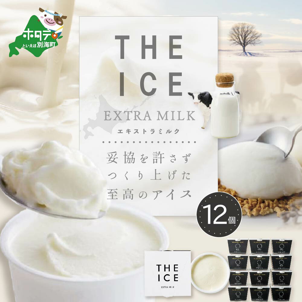 【ふるさと納税】【THE ICE】エキストラミルク 12個セット 発送時期が選べる （ちえのわ事業協同組合）