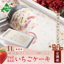 【ふるさと納税】【隔月定期便】【THE ICE】業務用1リットル いちごケーキ ×4回定期便 (J FARM AMUSE 株式会社)