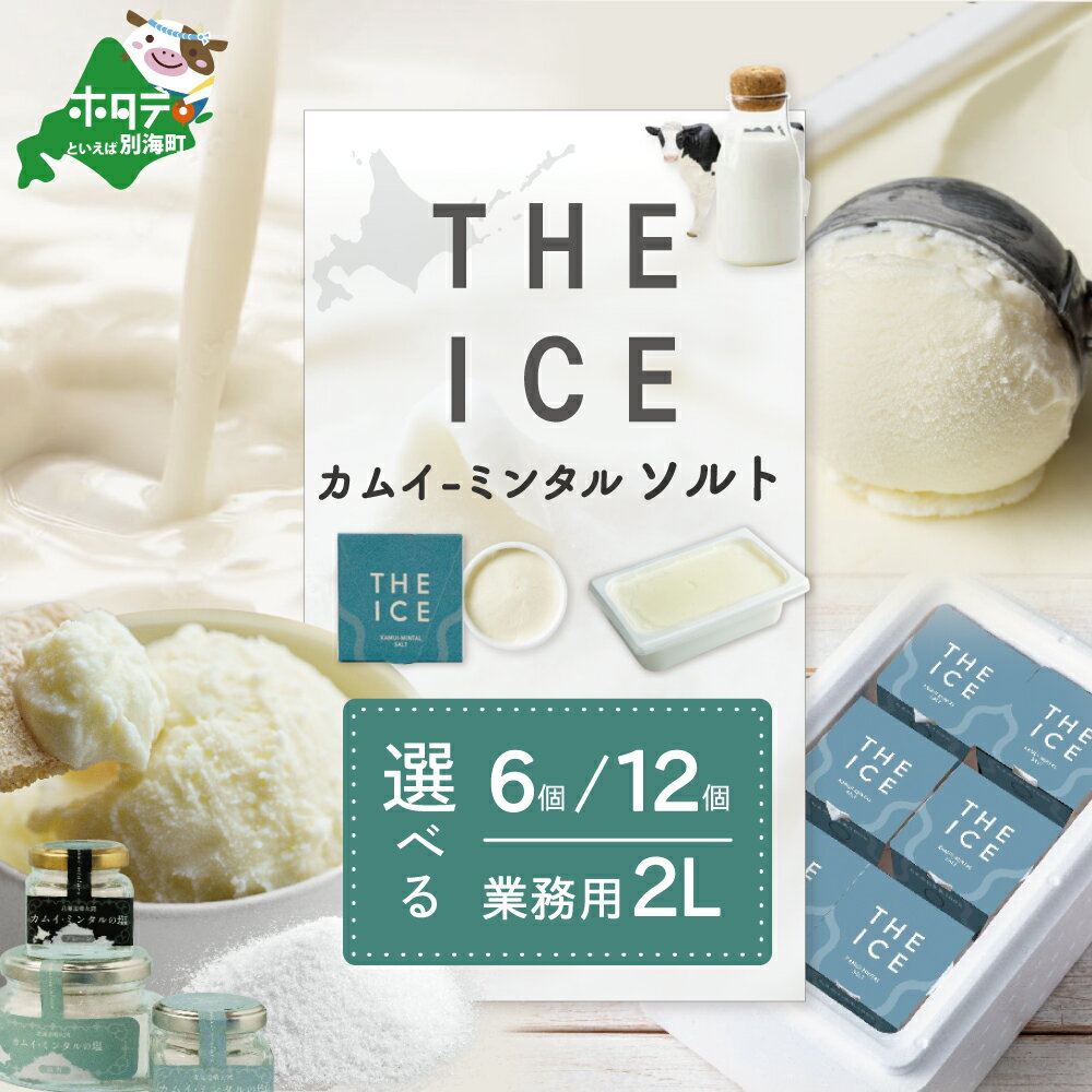 THE ICE KAMUI-MINTAL SALT ( カムイ・ミンタルソルト ) ジェラート 選べる内容量 100ml× 6個 12個 2L×1個