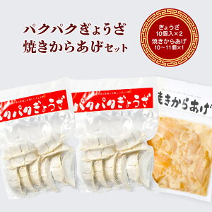 【ふるさと納税】パクパクぎょうざ 焼きからあげ セット ぎょうざ 10個×2 からあげ 10〜11個 冷凍 時短 お取り寄せ 惣菜 おかず お肉 餃子 唐揚げ 豚肉 鶏肉 佐藤さんちのぎょうざ ふるさと納税 北海道 中標津町 中標津【36001】