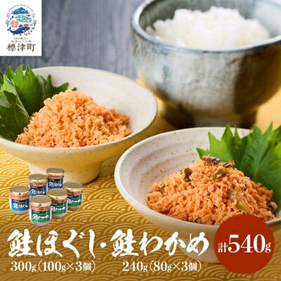 【ふるさと納税】鮭ほぐし(100g×3個)・鮭わかめ(80g