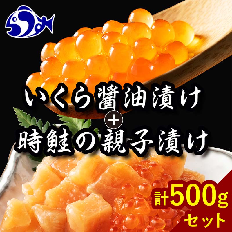 【ふるさと納税】【選べる配送月】知床羅臼産 時鮭（ときしらず）の親子漬け・醤油いくらセット（計500g）イクラ しょうゆ漬け 秋サケ さけ 海鮮 魚介 海鮮丼 手巻き寿司 ご飯のお供 北海道 詰め合わせ F21M-964