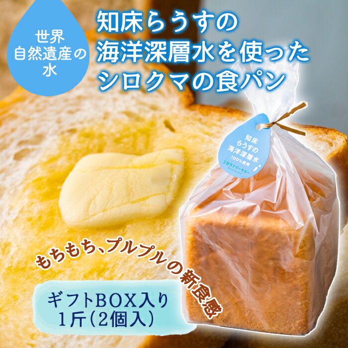 【ふるさと納税】世界自然遺産の水 知床らうすの海洋深層水を使ったシロクマの食パン 北海道 シロクマベーカリー もちもち 新食感 羅臼 F21M-756のサムネイル