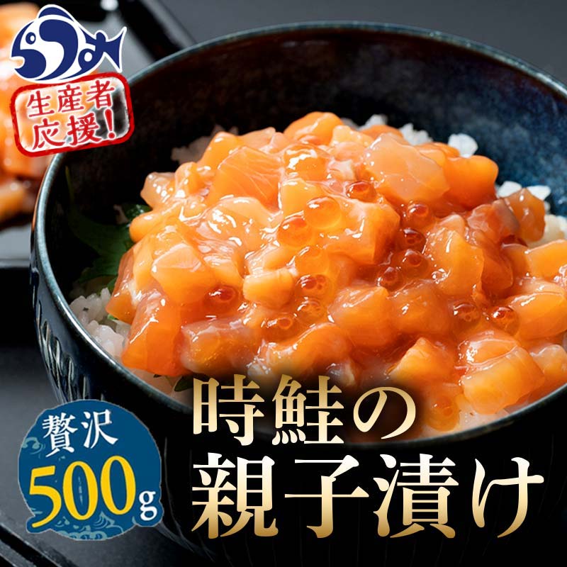 【ふるさと納税】【選べる配送月】知床羅臼産 時鮭（ときしらず）の親子漬け 500g（250g×2パック）小...