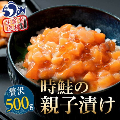 【選べる配送月】知床羅臼産 時鮭（ときしらず）の親子漬け 500g（250g×2パック）小分け いくら イクラ 醤油漬け さけ サケ シャケ しゃけ 海鮮 魚介 魚卵 おつまみ 手巻き寿司 丼 北海道 F21M-961