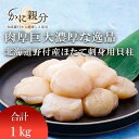 【ふるさと納税】生冷ほたて刺身用貝柱SS 1kg入 | 魚介類 水産 食品 人気 おすすめ 送料無料