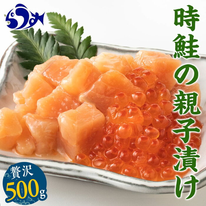 【ふるさと納税】北海道 知床羅臼産 時鮭（ときしらず）の親子漬け 500g（250g × 2パック） 魚 鮭 サケ さけ イクラ いくら 魚卵 醤油漬け ご飯のお供 おかず おつまみ 一人暮らし 魚介 魚介類 海産物 F21M-121