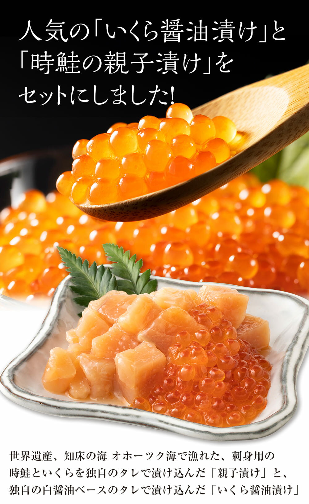 【ふるさと納税】北海道知床羅臼産 時鮭（ときしらず）の親子漬け・醤油いくらセット（計500g）魚 いくら 醤油漬け 海産物 魚介類 魚介 F21M-743