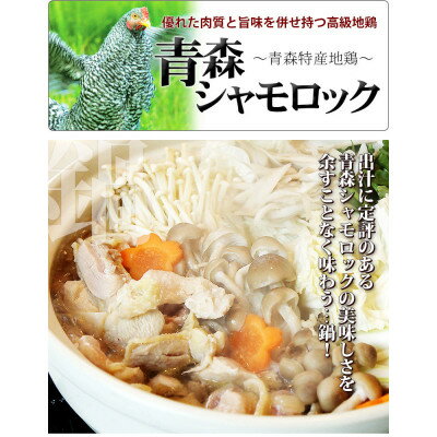 【ふるさと納税】特産地鶏 青森シャモロック 水炊きセット(2～3人前)【配送不可地域：離島】【1657286】