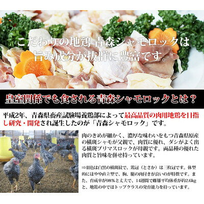 【ふるさと納税】特産地鶏 青森シャモロック 地鶏鍋セット(3～4人前)【配送不可地域：離島】【1657289】 f020001-aomori-10000061 青森県 サンプル画像3