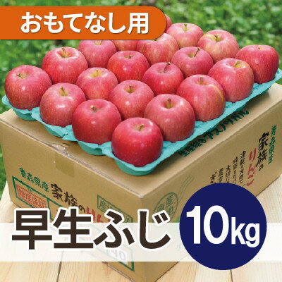 【ふるさと納税】【26年10月から順次発送】平均糖度12度以上! 早生ふじ 約10kg おもてなし用 青森 りんご【配送不可地域：離島・沖縄県】【1734952】