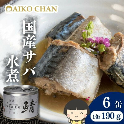 【ふるさと納税】あいこちゃんプレミアム サバ缶水煮　190g×6缶【1748882】