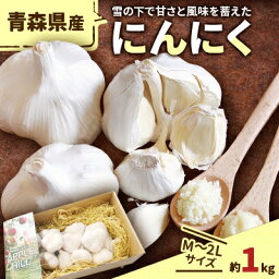 【ふるさと納税】青森県産にんにく　M～2L約1kg_A1-65【1075555】