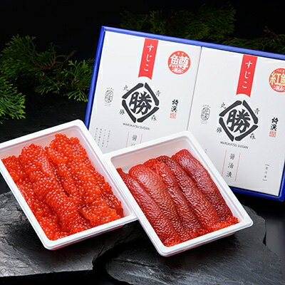 【ふるさと納税】丸勝水産　鱒筋子・紅筋子醤油漬 セット【化粧箱入】_B10【配送不可地域：離島】【1141039】のサムネイル