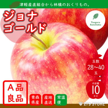 【ふるさと納税】先行受付 2022年産 A品 ジョナゴールド 10キロ(28〜40玉)津軽産直組合 青森県産林檎【1290145】