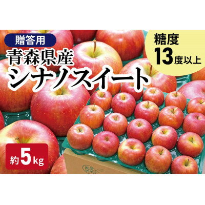 【ふるさと納税】【青森市産】糖度13度以上!1番手限定 贈答用りんご(シナノスイート) 約5kg【配送不可地域：離島・沖縄県】【1521250】のサムネイル