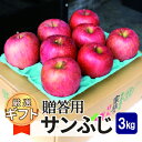 【ふるさと納税】【25年12月出荷予定】平均糖度13度以上! サンふじ 約3kg 贈答用【配送不可地域:離島・沖縄県】【1612823】