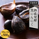 【ふるさと納税】青森県産熟成発酵黒にんにく500g(100g×5袋)_B-17【1142322】