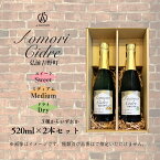 【ふるさと納税】弘前吉野町シードルアソート520ml×2本セット【青森県産りんご使用】　【お酒】