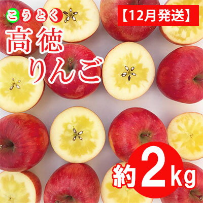 【ふるさと納税】【12月発送・特選】高徳（こうとく）りんご 約2kg【弘前市産・青森りんご】　【果物類・林檎・りんご・リンゴ・青森県産】　お届け：2023年12月1日〜2023年12月31日