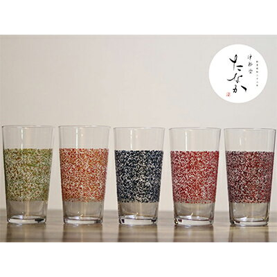 さわるツガルヌリ タンブラー [5色セット]　【工芸品・食器・タンブラー・津軽塗・ガラス】