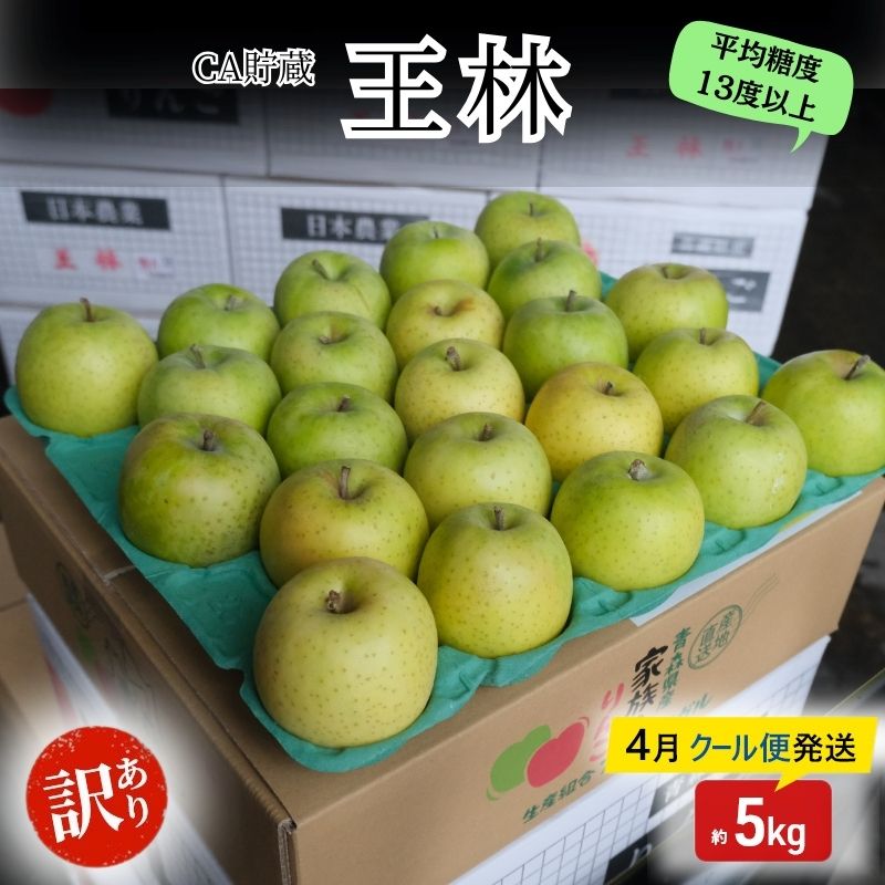 【ふるさと納税】りんご 【4月クール便発送】 平均糖度13度以上 訳あり CA貯蔵 王林 約 5kg 【 弘前市産 青森りんご 】 フルーツ リンゴ 青森県 王林りんご 家庭用 ジューシー お届け:2025年4月1日~2025年4月30日