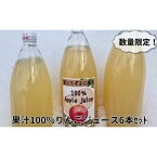 【ふるさと納税】逸品！！数量限定 ふじ100％りんごジュース6本セット　【 飲料類 果汁飲料 飲み物 フルーツジュース アップルジュース 青森りんご使用 ふじりんご使用 】　お届け：2023年12月1日～2024年4月14日