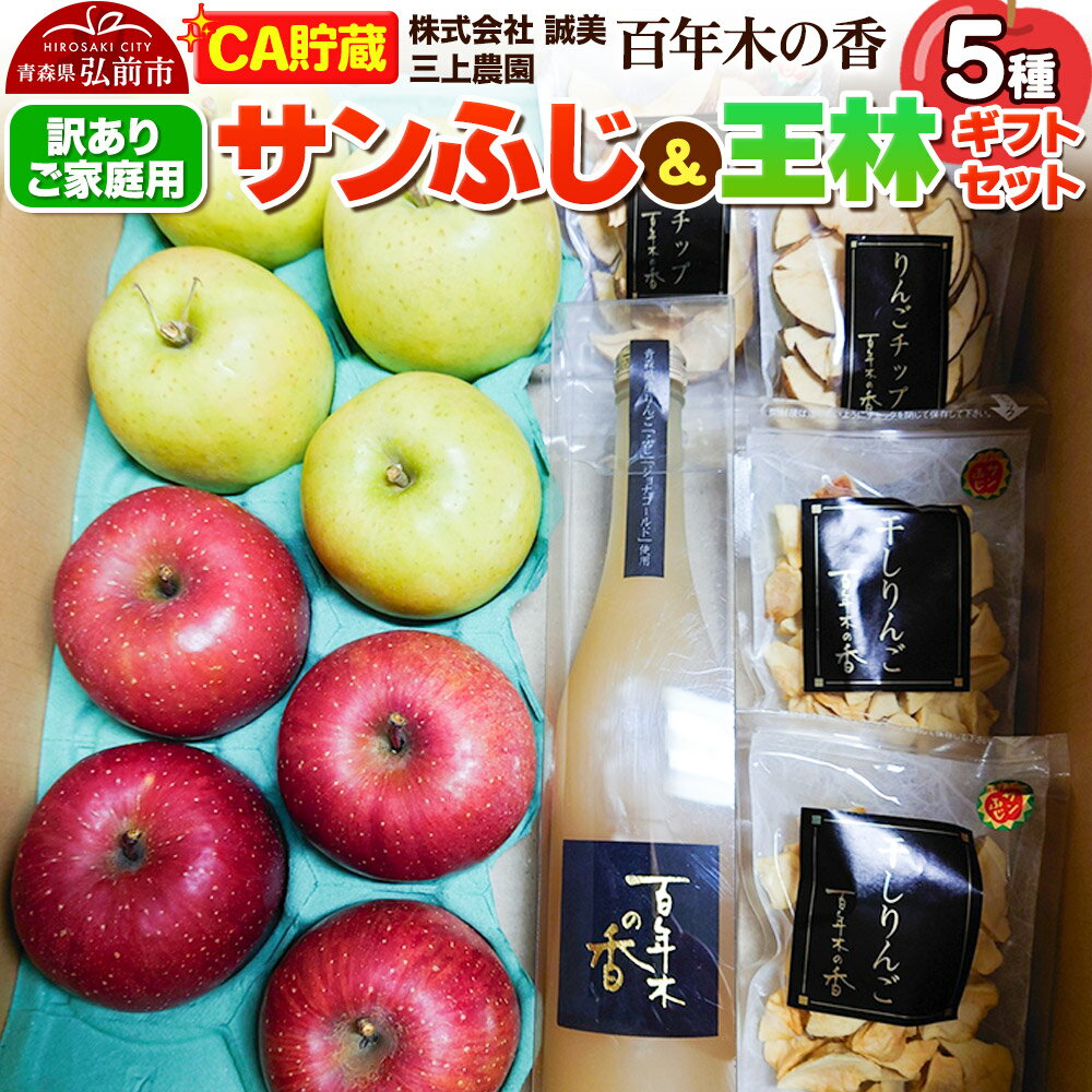 【ふるさと納税】【26年4月発送】りんご 【CA貯蔵】【訳あり】家庭用 百年木の香 三上農園 サンふじ＆..