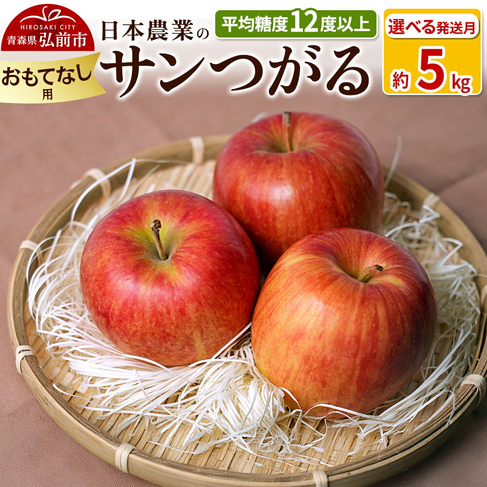 りんご [先行受付]平均糖度12度以上! サンつがる 約5kg おもてなし用 クール便[選べる発送月]