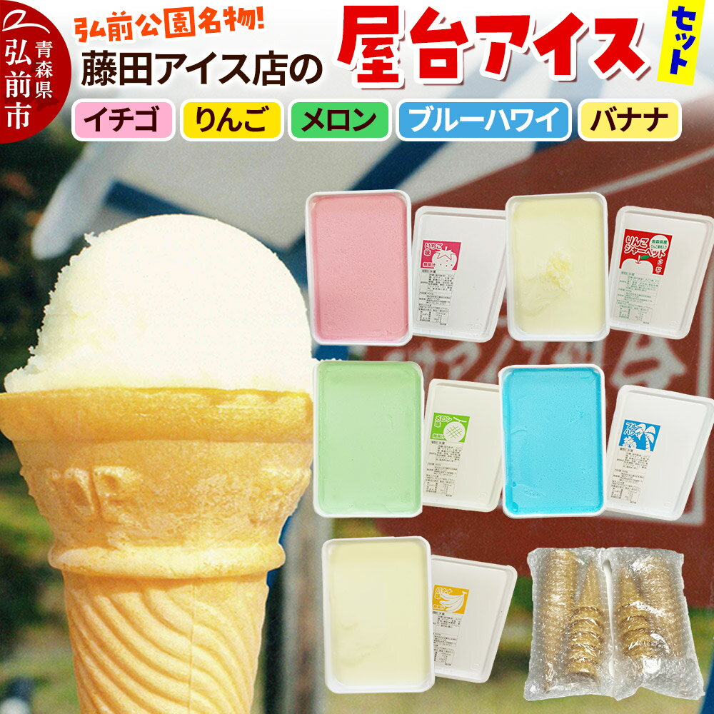 アイス 藤田アイス店 よくばりアイスセット[ケースアイス×5種類+コーン×20個]
