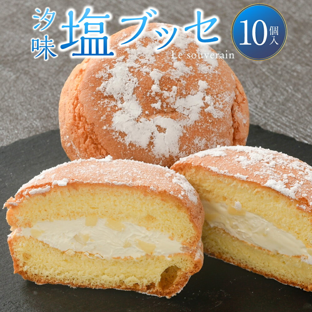 【ふるさと納税】塩ブッセ 10個 入り バタークリーム 塩 ブッセ お菓子 おかし 焼き菓子 スイーツ おやつ 洋菓子 チーズブッセ 青森県 八戸市 送料無料