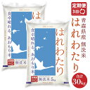 【ふるさと納税】【3ヶ月定期便】青森県産無洗米はれわたり10kg 米 お米 コメ 白米 精米 無洗米 単一原料米 時短 簡単調理 青森県 八戸市 送料無料