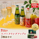 22位! 口コミ数「3件」評価「5」シャイニーアップルジュース　スパークリングアップル詰合せセット　200ml×18本【1107754】