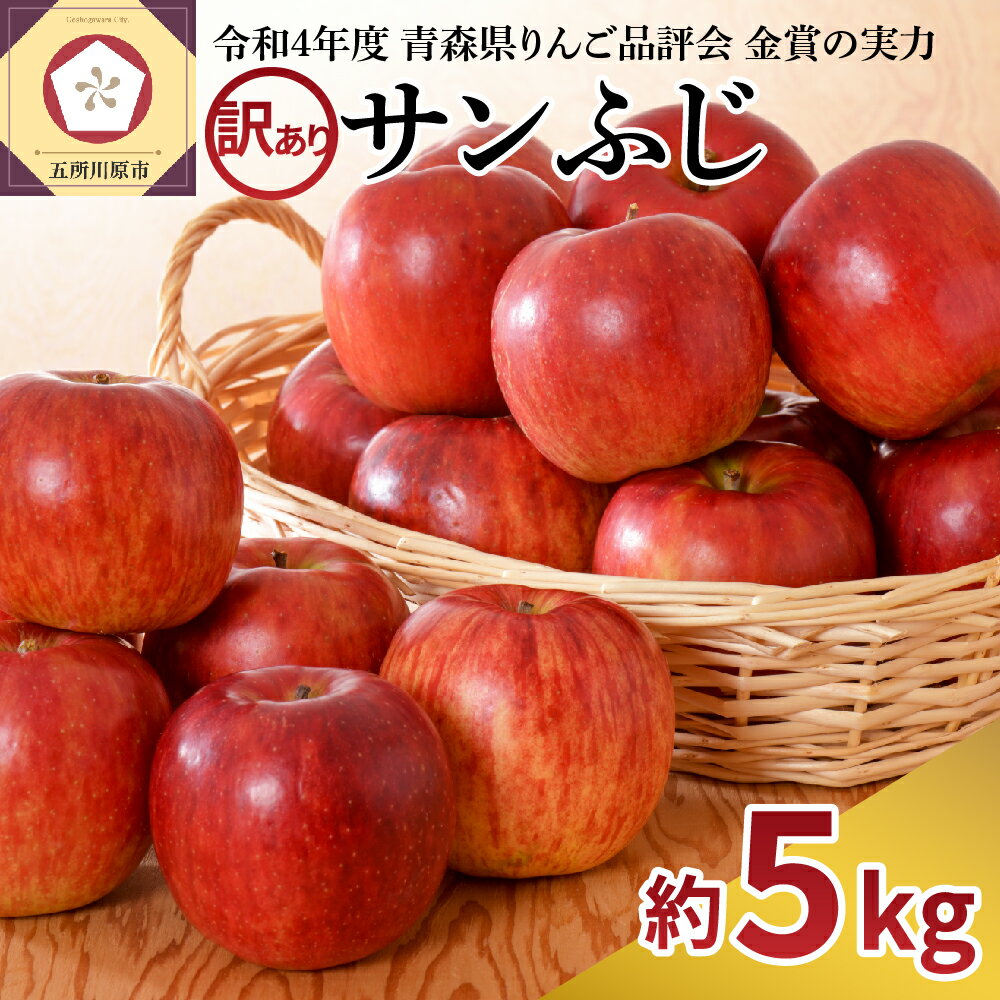 【ふるさと納税】 りんご 訳あり サンふじ 約 5kg ( 配送時期が選べる 12月~2月 ) / 青森産 りんご フルーツ 果物 不揃い 規格外 家庭用 林檎 アップル 果物 くだもの 青森 五所川原 リンゴ さんふじ サンフジ 青森りんご 12月 1月 2月 14,000 赤いりんご