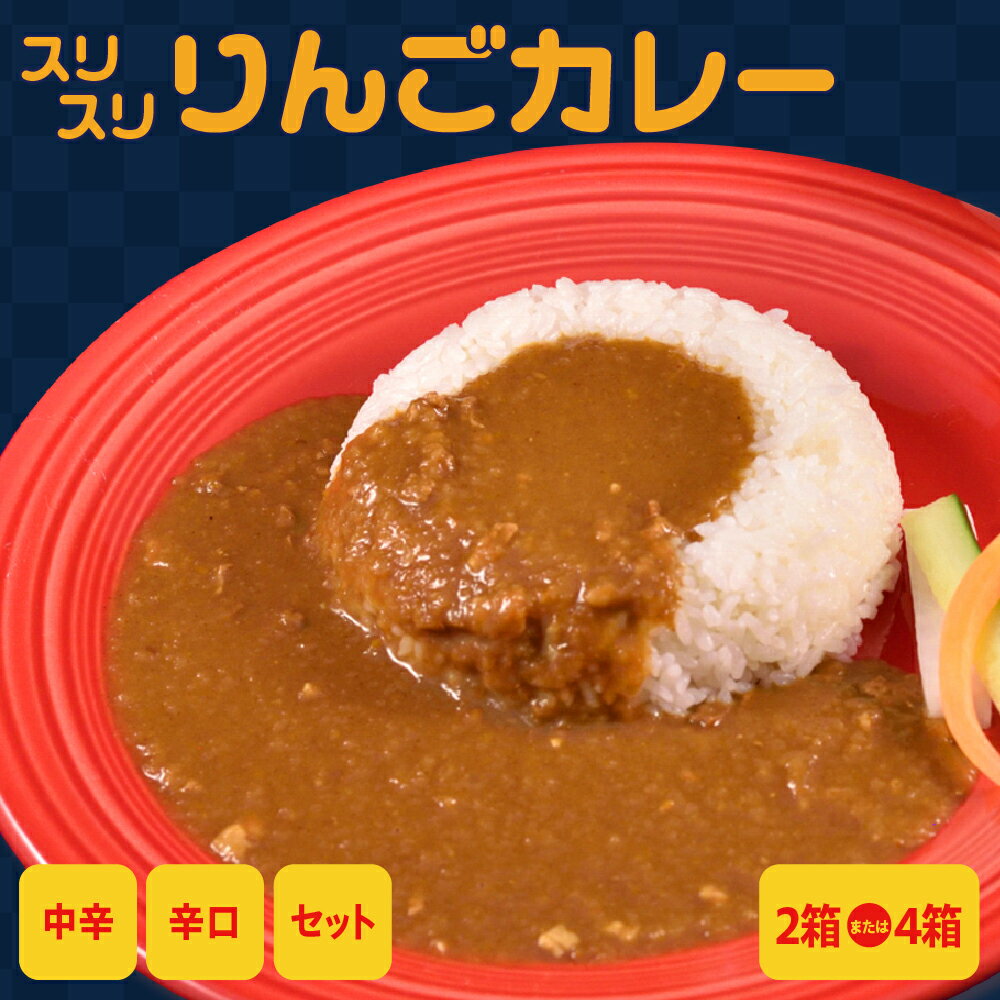 レトルトカレー 選べる辛口と個数:( 中辛 / 辛口 / セット )( 2箱 / 4箱 ) すりおろし りんご 入り フルーツカレー [ 喫茶店 赤い屋根の「 駅 舎」で 人気 カレー レトルト 360g 林檎 かれー 加工品 五所川原 青森 ]