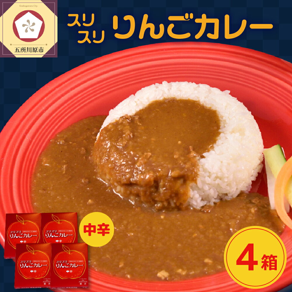 15位! 口コミ数「0件」評価「0」 レトルトカレー 中辛 180g×4箱 すりおろし りんご 入り フルーツカレー 【 喫茶店 赤い屋根の「 駅 舎」で 人気 カレー レトル･･･ 