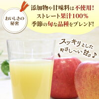【ふるさと納税】青森県産完熟100％りんごジュース1L×6本【果物類・林檎・飲料類・果汁飲料・ジュース・アップルジュース・セット】