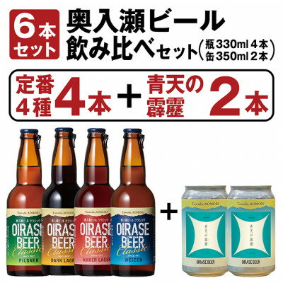 3位! 口コミ数「0件」評価「0」奥入瀬ビール(クラフトビール)定番4種+季節商品「青天の霹靂350ml缶」よくばり6本飲み比べセット【配送不可地域：離島】【1465464】