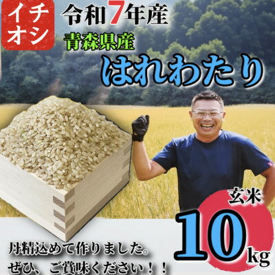 【ふるさと納税】【令和7年産】青森県産 はれわたり 玄米 10kg【配送不可地域:離島・沖縄県】【1684628】