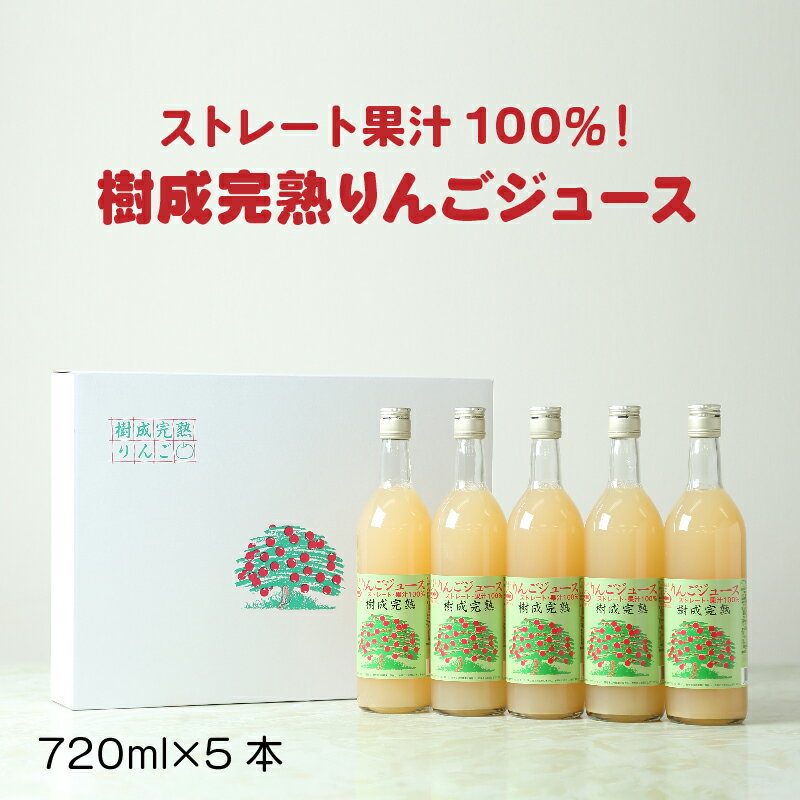【ふるさと納税】樹成完熟りんごジュース5本セット(RJ-300A)【1005975】