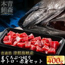 【ふるさと納税】津軽海峡産マグロ 中トロブツ切・赤身ブツ切セット合計 400g【配送不可地域:離島】本マグロ 本鮪 クロマグロ 刺身 海鮮 海産物 ふるさと納税...