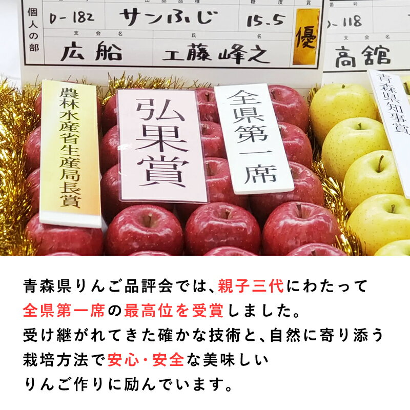 【ふるさと納税】≪内容量が選べる≫ 1月発送! 親子三代最高位のサンふじ 【青森県 平川市 釈迦のりんご園】全国ふじコンテスト最高賞受賞 青森りんご 平川市広船産 家庭用 リンゴ りんご リンゴ 林檎 フルーツ 果物 サンふじ ふじ フジ 平川市 青森 レビューキャンペーン