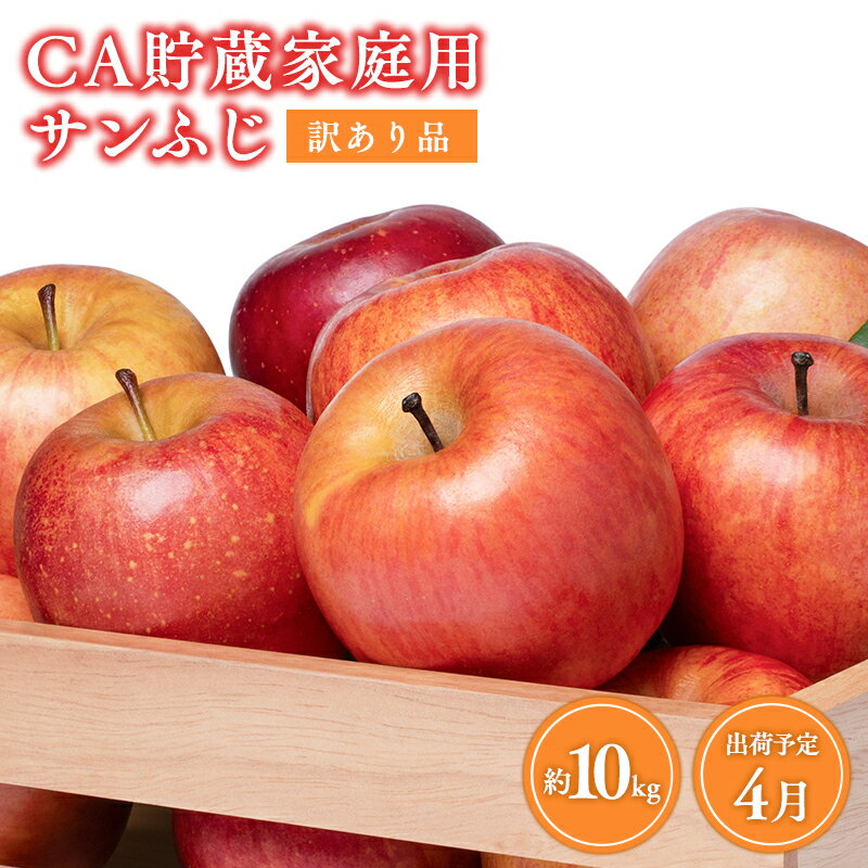 【ふるさと納税】≪4月発送≫青森県産 CA貯蔵 訳あり サンふじ 約10kg【青森県 平川市 森山商店】4月発送 家庭用 りんご リンゴ 林檎 フルーツ 平川 青森りんご サンふじ ふじ 葉とらず 家庭用 レビューキャンペーンのサムネイル
