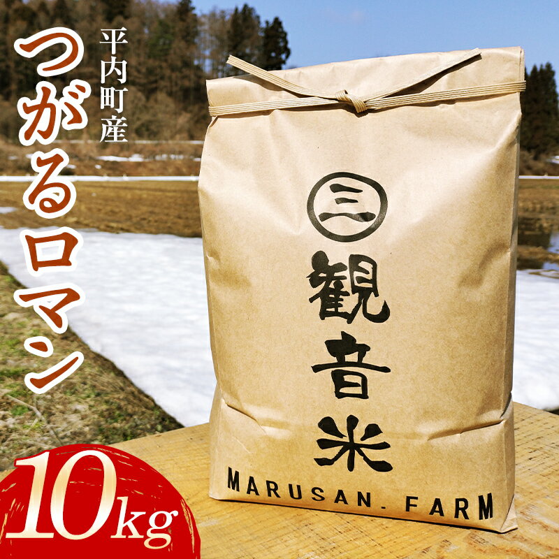 楽天ふるさと納税　【ふるさと納税】 青森県平内町の美味しいお米 つがるロマン10kg （令和5年産）【マルサンファーム】 精米 青森 青森県 東北 米 お米 F21J-127