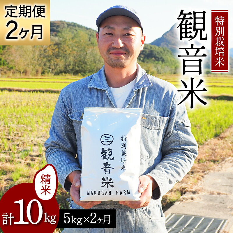 【ふるさと納税】 ＜定期便＞特別栽培米～観音米～ 5kg×2ヶ月連続 （令和5年産） 【マルサンファーム】 精米 F21J-202