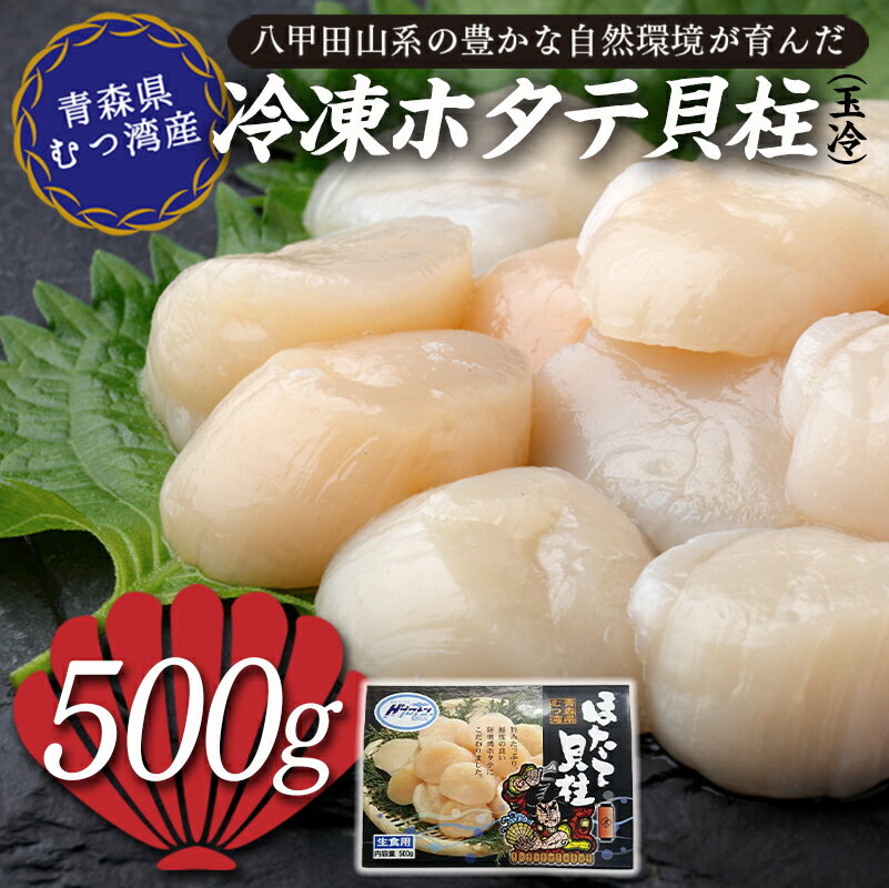 青森県 むつ湾産 冷凍ほたて貝柱 (玉冷) 500g [小田桐商事] 大粒 ホタテ ほたて 帆立 化粧箱入 生ほたて 生ホタテ 刺身 貝柱 海鮮 新鮮 魚介 青森 青森県 東北 陸奥湾 ねぶた F21J-222