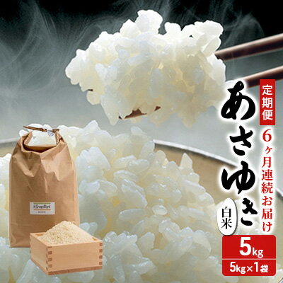 新米 定期便 6ヶ月 令和7年産 あさゆき 白米 5kg 1袋 米 精米 こめ お米 おこめ コメ ご飯 ごはん 令和7年 H.GREENWORK 6回 半年 お楽しみ 青森 青森県 お届け:2025年11月中旬から順次配送予定