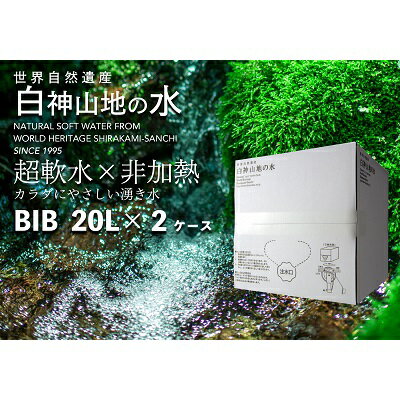 9位! 口コミ数「19件」評価「4.74」白神山地の水 20L×2ケース ナチュラルウォーター 飲料水 軟水 超軟水 非加熱 弱酸性 湧水 湧き水 水 ウォーター 青森県 鰺ヶ沢町 ･･･ 