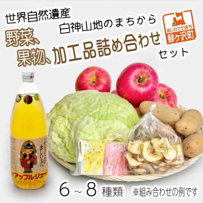 【ふるさと納税】世界自然遺産白神山地のまちから～野菜、果物、加工品詰合せセット（6～8種）～　【野..