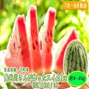 長谷川さんが作ったスイカ 1玉 約6～8kg（品種：紅まくら）7月～8月発送　青森県鰺ヶ沢町産　　お届け：2024年7月25日～2024年8月31日